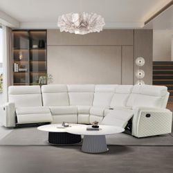 Seccional Reclinable De Cuero