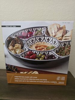 7-piece Melamine Lazy Susan with Cover