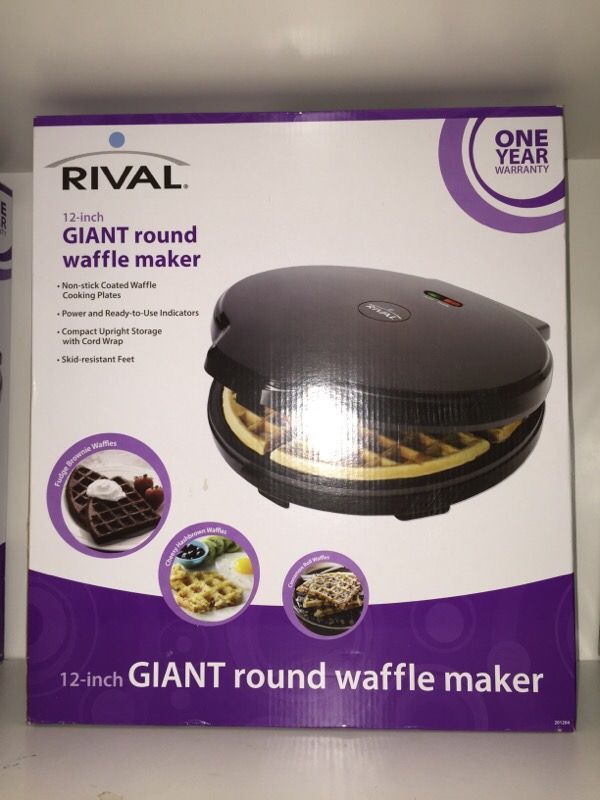 Brand NEW Rival giant round waffle maker