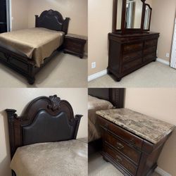 Queen Bed Set With Mattress 