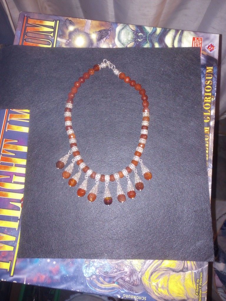 Antique Egyptian Carnelian Crystal Necklace**Rare