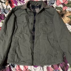 Abercrombie & Fitch Army Green Men's Warm Jacket