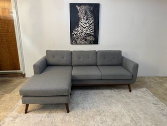 Gray 3-Seater Reversible Sectional Sofa