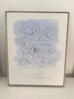 Framed Floral Wall Art Print