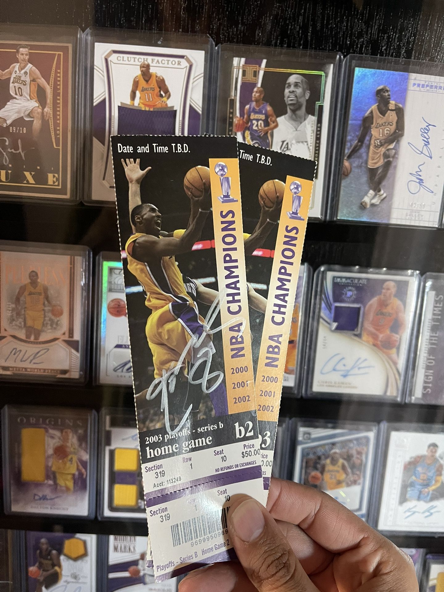 Kobe Signed Tickets