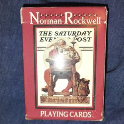 Vintage 1996 Norman Rockwell Christmas Playing Cards
