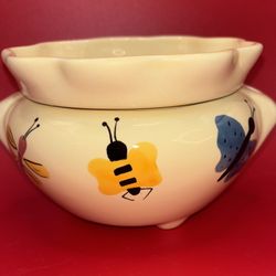 Self Watering, African Violet Pot, Yellow With Insects