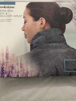 BROOKSTONE THERA-SPA NECK & SHOULDER WRAP