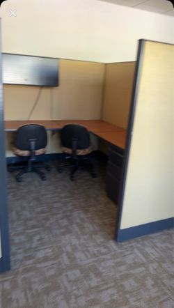 Office cubicle setup