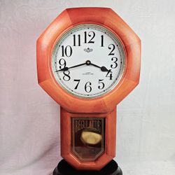 Vintage Wooden Pendulum Wall Clock 9711 WPS