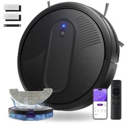 Black Robot Vacuum and Mop Combo