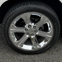 Chrome 22” Factory Rims and Tires