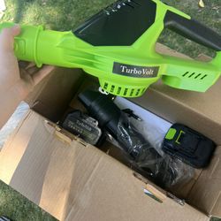 Leaf Blower Cordless - 21V Powerful Electric Leaf Blower with 2 Batteries and Charger, 5 speeds 