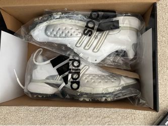 Adidas Ladies PowerBand Golf Shoes White/Silver Size 6