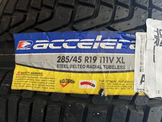 285/45/r19 Accelera Iota New