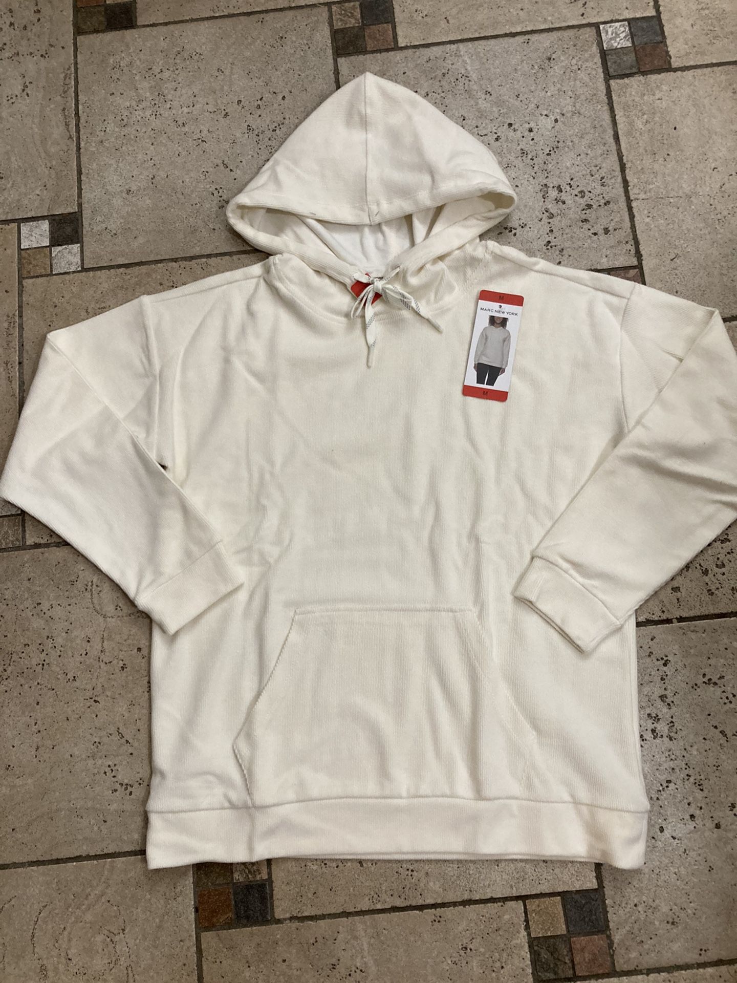 NWT Marc New York Ladies Hoodie Sweatshirt Cream size M