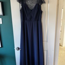 ASOS Navy Lace Maxi Dress