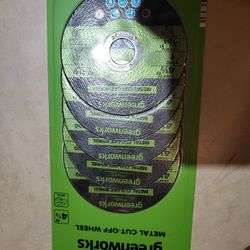 Greenworks Metal Cut Off  41/2" Wheels 5 Pieces!!