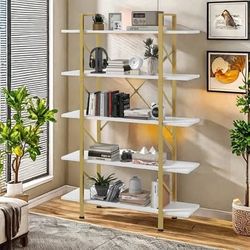 Etta Avenue™ Confucius Gold & White Bookcase