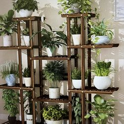 Wood Weather Resistant Plant Stand