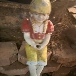 Fishing Girl Set Outdoor Decoration 