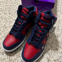 Nike Sb Supreme Navy Red Dunk High 
