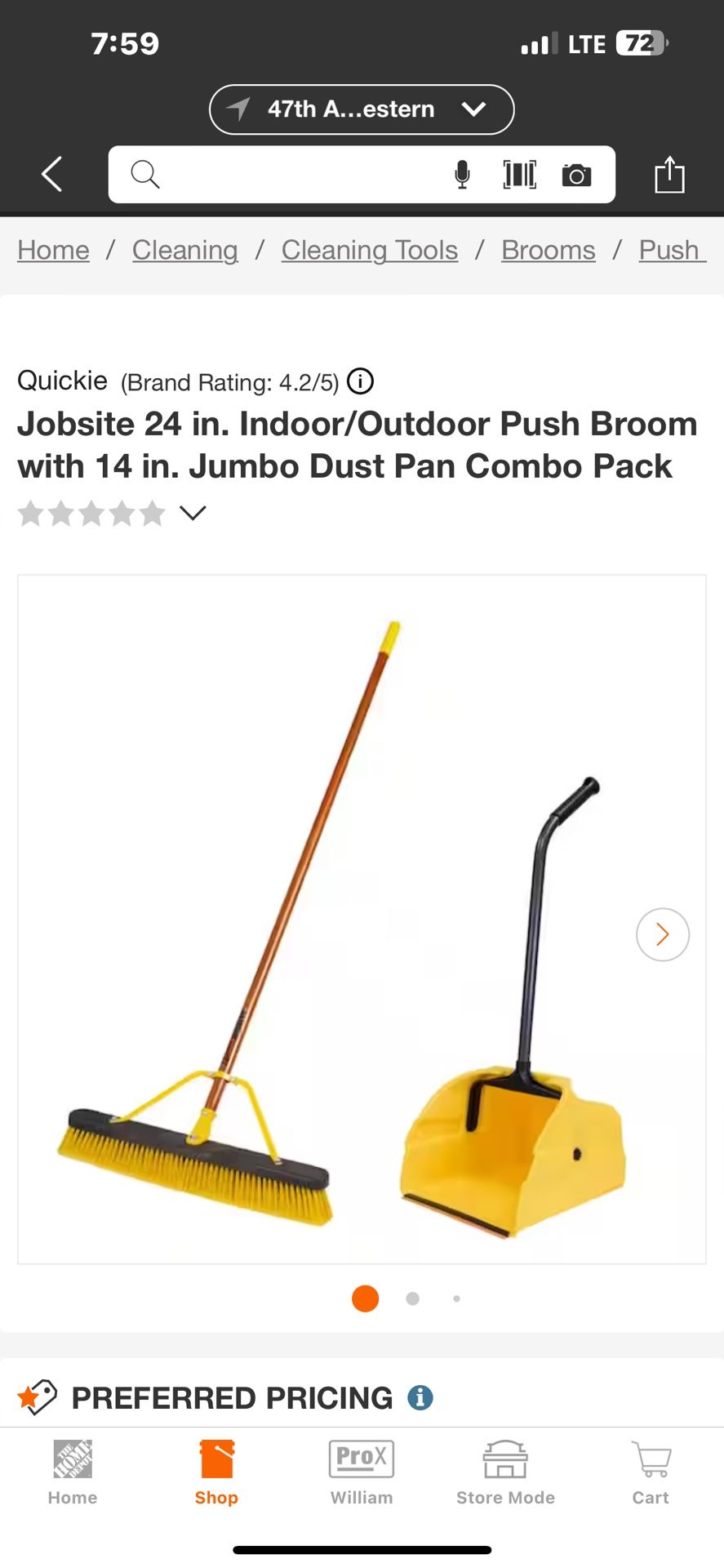 24 IN PUSHBROOM + ANGLE BROOM COMBO