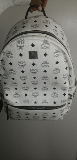 White MCM backpack
