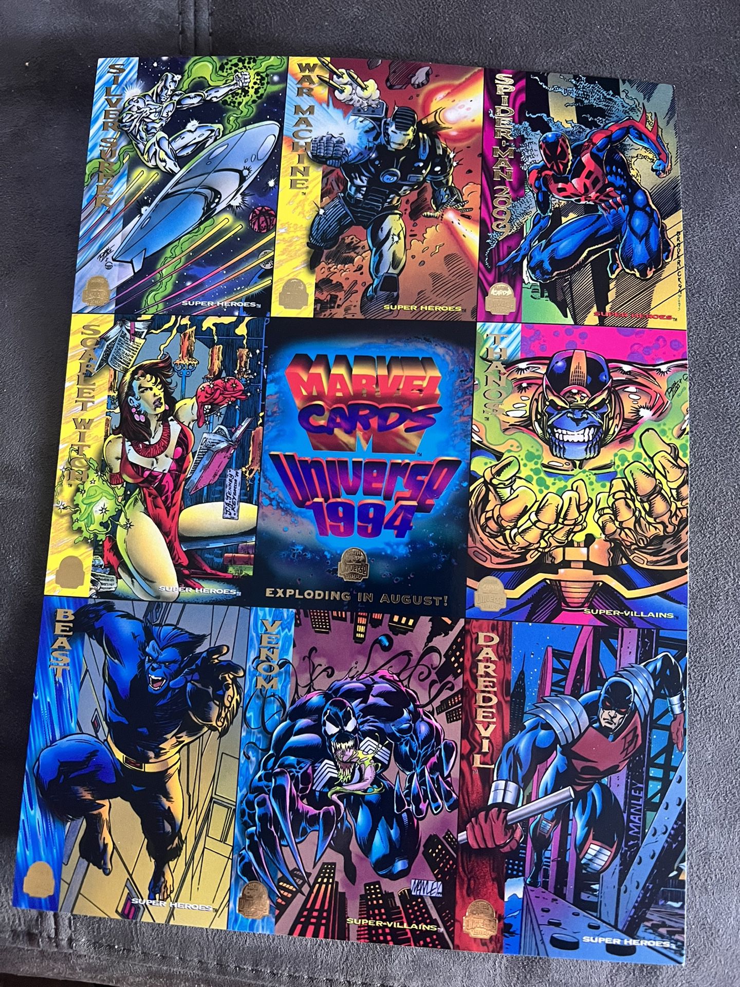 MARVEL CARDS UNIVERSE 1994 SELL SHEET