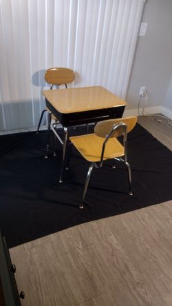 School Desk -2 chairs