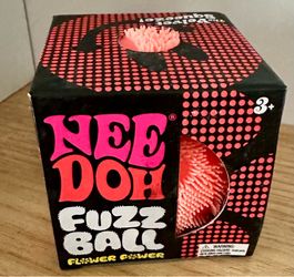 Needoh Fuzz Ball Orange flower power