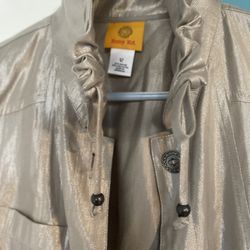 Ruby rd Simmer Gold Blazer Jacket  Sz 12
