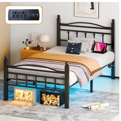 LED Light up Twin bed with mattress included