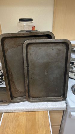 Set of 2 Baking Sheets Cookie Pans