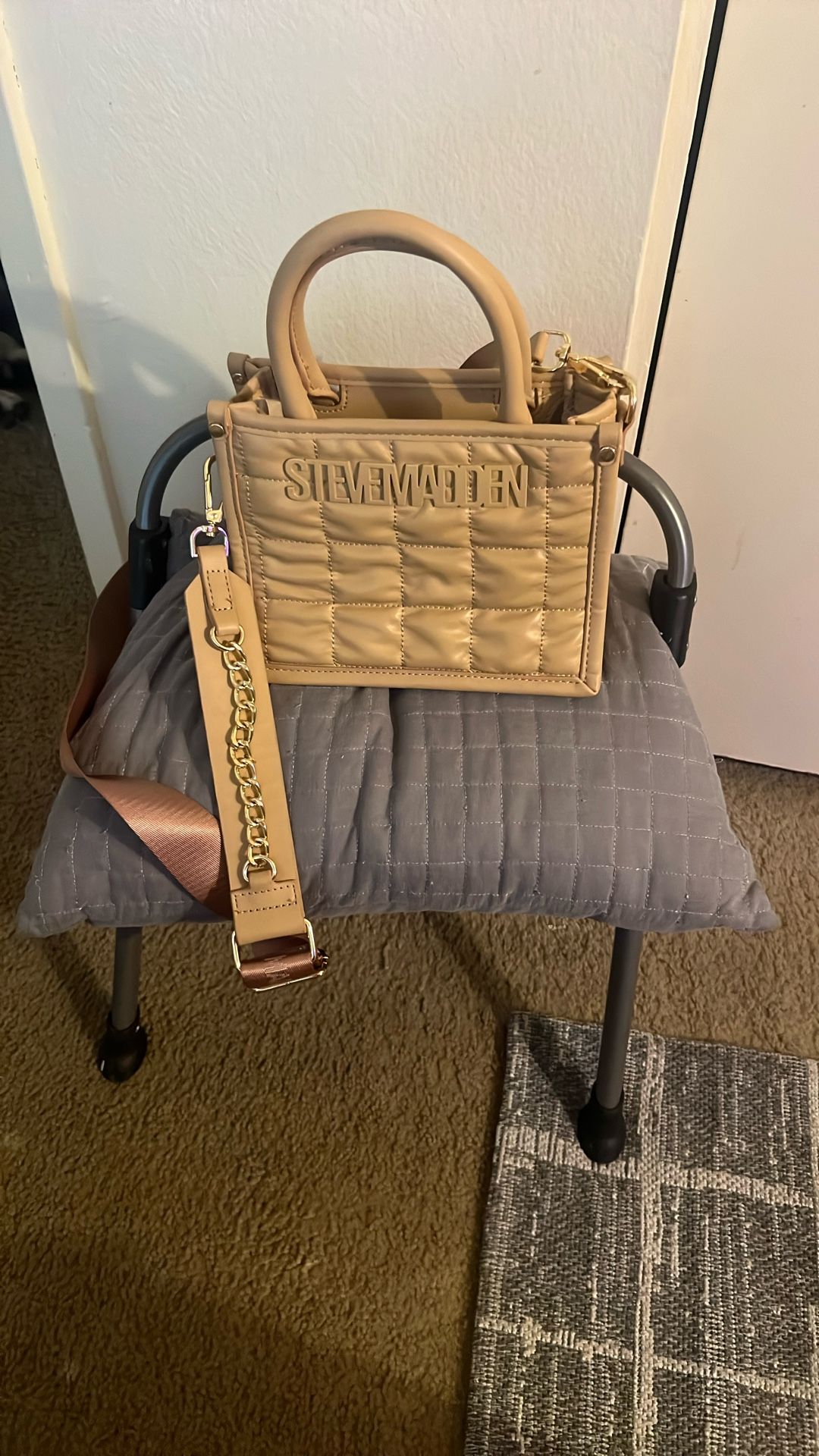 Steve Madden Square Quilted Crossbody Purse
