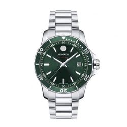 Movado 800 series Green Dial with Silver Bracelet Men watch 2600136