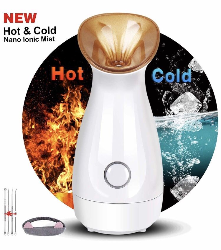 New CXhome Home Facial Steamer Hot and Cold Nano Ionic Mist for Woman Home Spa Facial