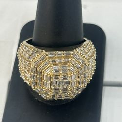 Large 10KT 14.3G Iced Out Ring ‼️