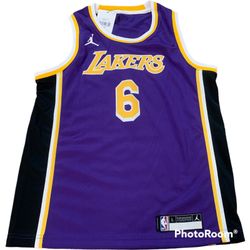 Jordan Nike Swingman Los Angeles Lakers LeBron James #6 Jersey YOUTH Size Large, XL