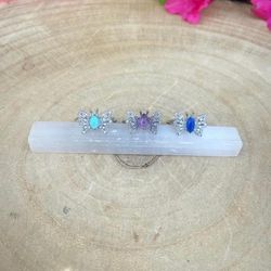 Crystal Butterfly Rings - Adjustable Size 