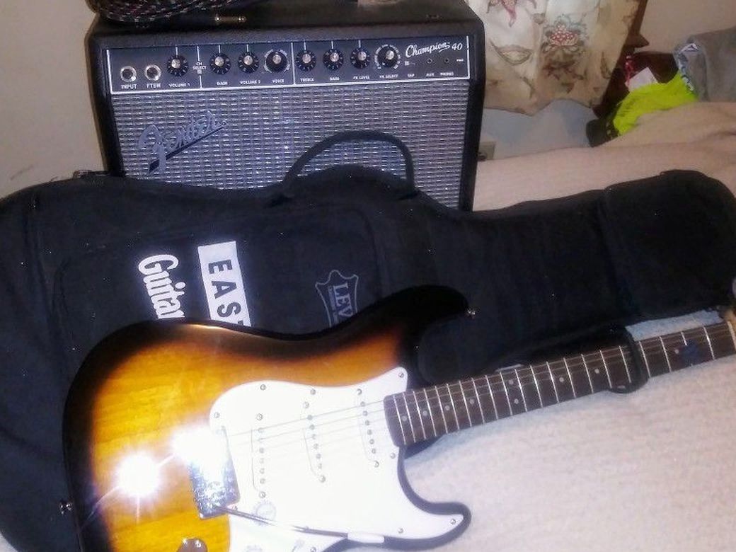 Fender Electric Guitar And Amp