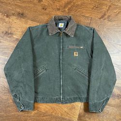 Carhartt Men's Green and Brown Jacket
