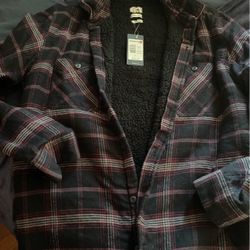 Flannel Shirt Jacket- Men Small Brand New