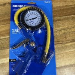 Kobalt Air Compressor Inflator Gun/Gauge - Up To 150 PSI - New in Package