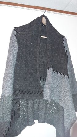 Ladies wool wrap style sweater M
