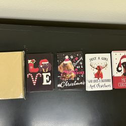 24  Dachshund Christmas Cards With Envelopes BLANK INSIDE 