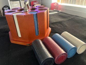 Poker Chip Set with Wooden Caddy