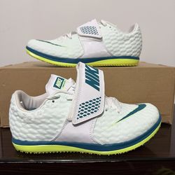 Nike Zoom High Jump Elite Spikes Shoes Mens 5 Womens 6.5 White Track FZ9636-100