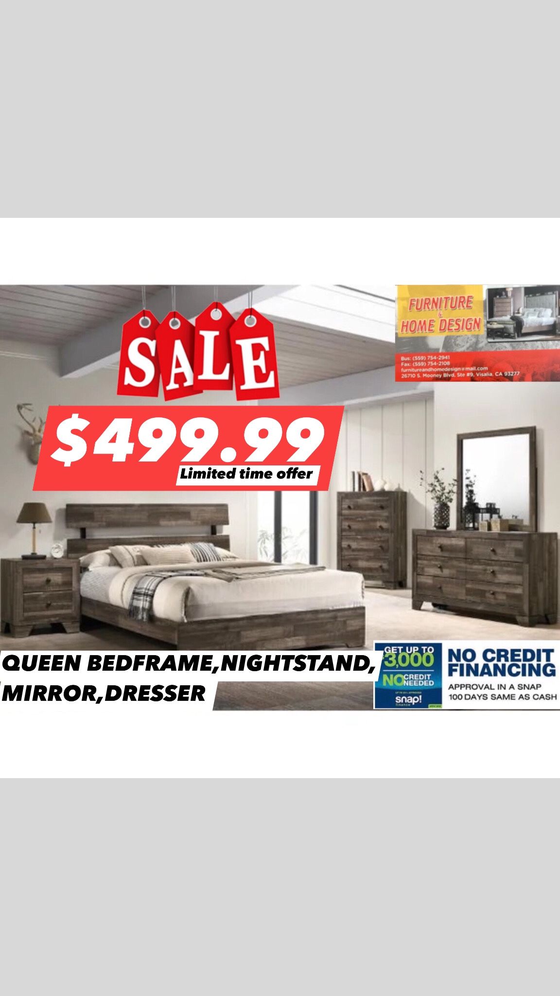 4pcs Queen Bedroom Set 