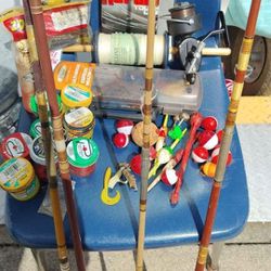 Fishing Gear And Vintage Fishing Rod And Reels 